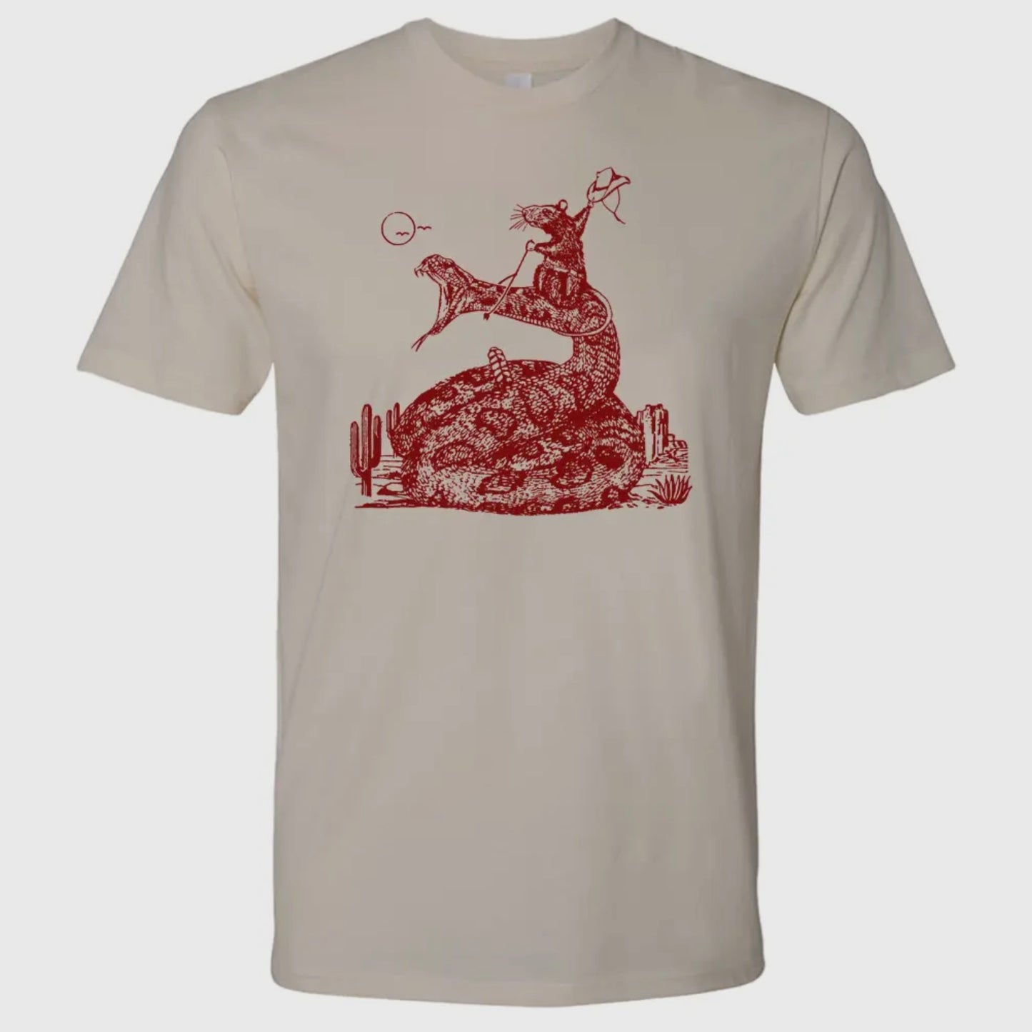 Cowboy Mouse Riding a Snake Tee