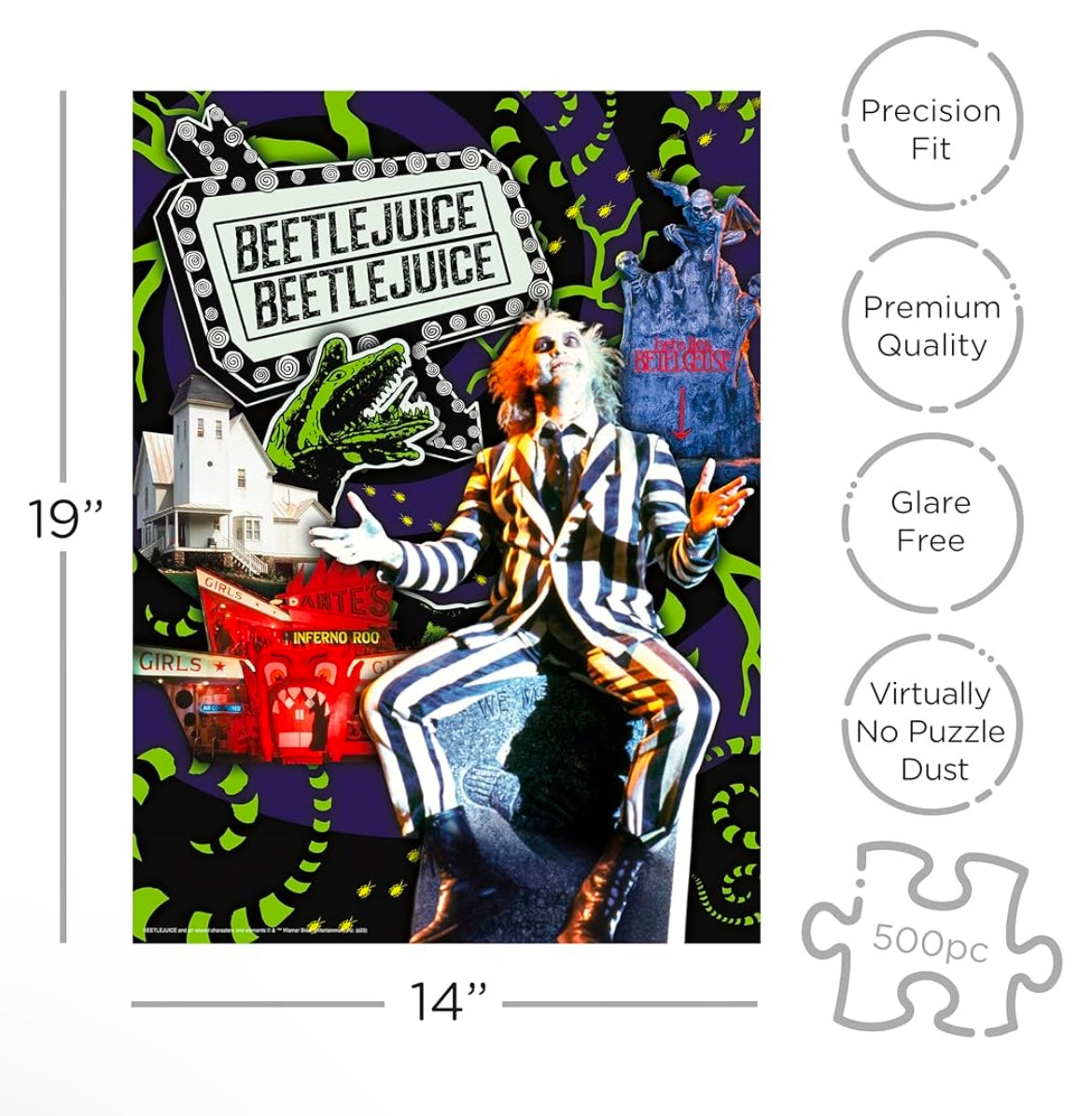 Beetlejuice - 500 Piece Coffin Puzzle